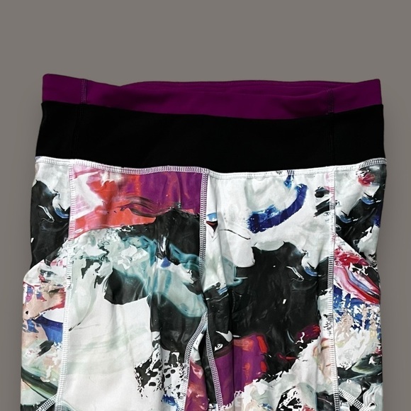 Lululemon Speed Tight III Pigment Wave Multi/Black/Regal Plum Thigh Pockets SZ6 - Picture 2 of 9